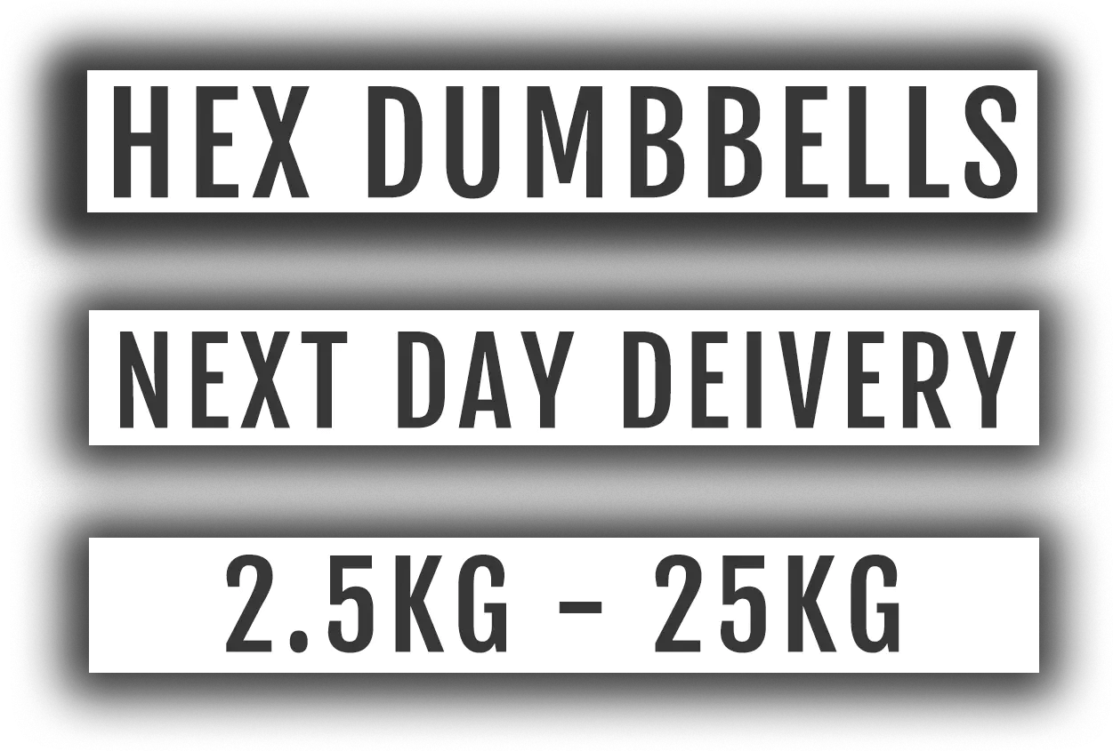 Hex Dumbbell Banner Text
