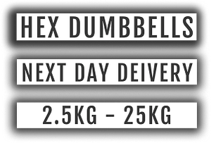 Hex Dumbbell Banner Text
